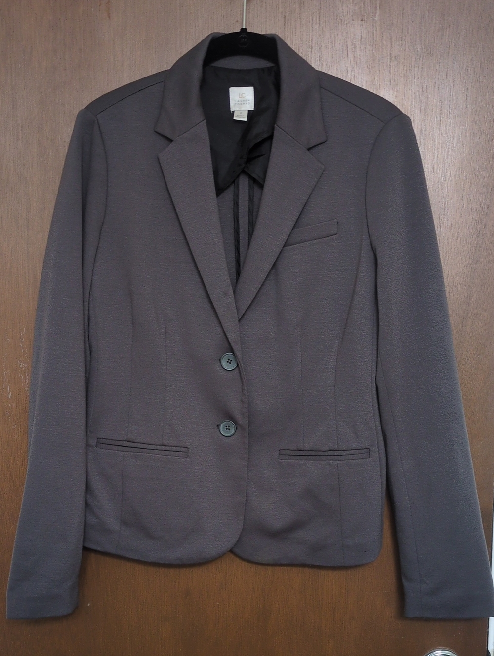 LC Lauren Conrad Two-Button Tailored Blazer - Charcoal Gray